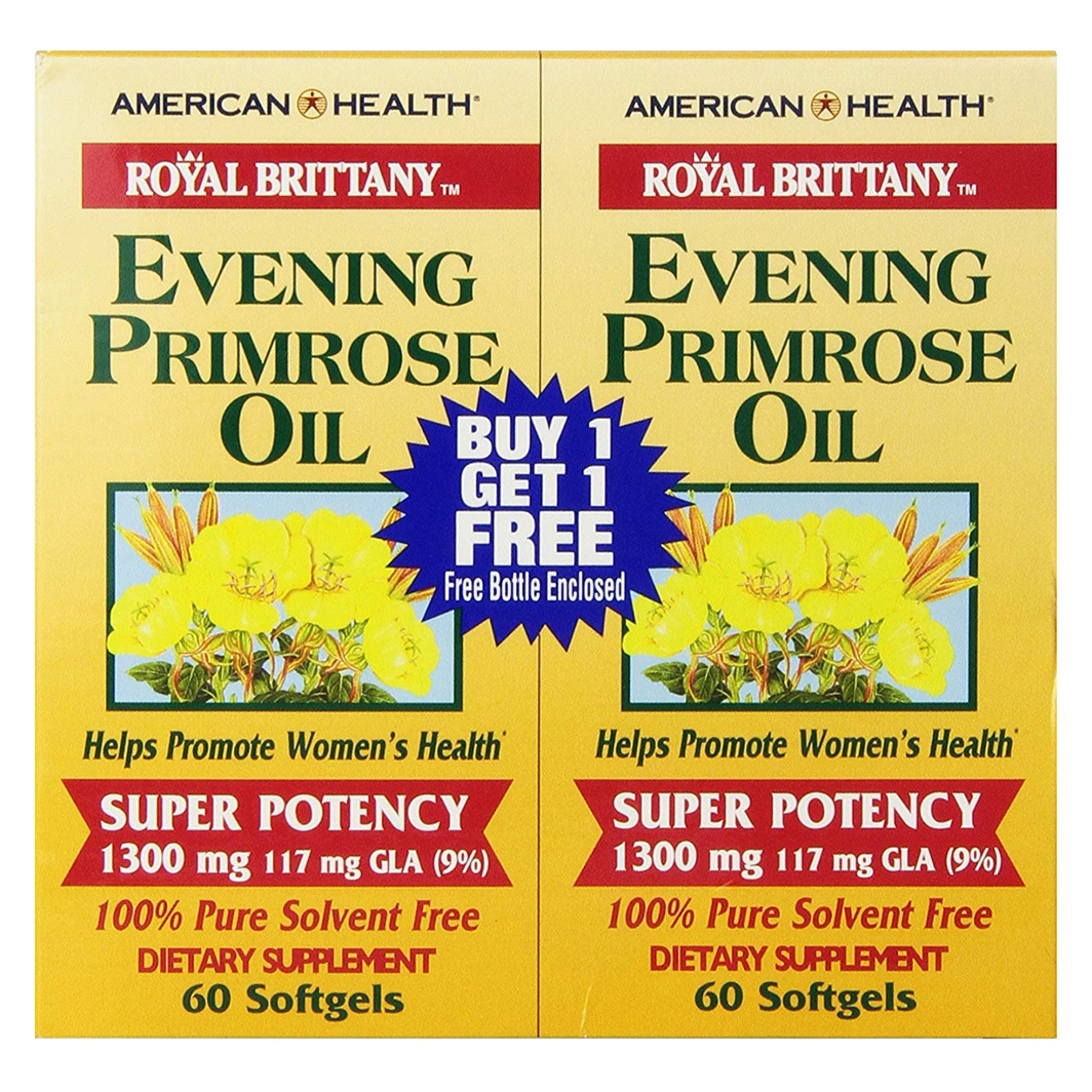 어메리칸 헬스 - Evening Primrose 달맞이꽃종자유 1300mg 60정 2팩