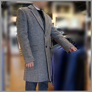 젠틀안트 브라운 해링본 남성 싱글 코트 GR-C2059