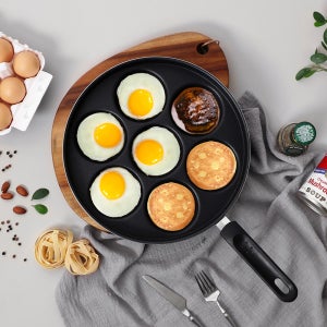 에그팬 계란후라이 29cm 팬케이크 브런치 부침개 원형 호떡 7구