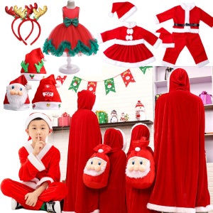 아동 성인 크리스마스 산타복 장식 소품 산타옷 망토 산타크로스 선물 파티 코스튬