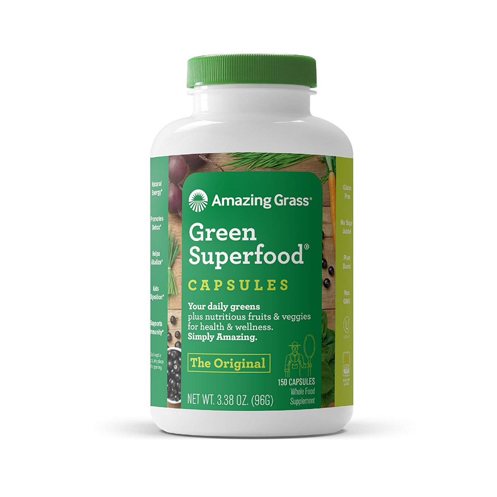 Amazing Grass 어메이징 그래스 <b>그린</b> 슈퍼푸드 캡슐 <b>오리지널 150정</b> Green Superfood Capsules