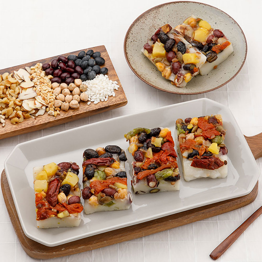 Chestnut and Jujube Nutritious Glutinous Rice Cake, 10pcs 500g, full of raw ingredients, nutritious Tteok meal replacement