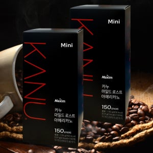 카누 미니 마일드로스트 아메리카노 150T 6각 스틱 일회용 블랙 커피 믹스 탕비실 사무실