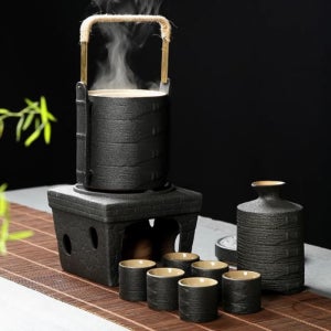 각인 고급 도쿠리 술잔 소주잔 세트