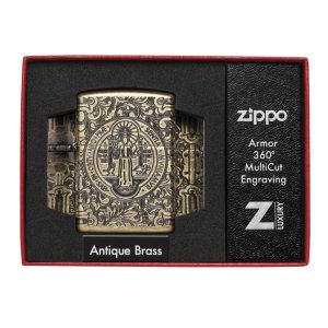 ZIPPO 29719 ARMOR ST BENEDICT 지포 콘스탄틴 라이터 (오일, 부싯돌, 심지 증정)