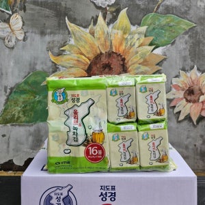 지도표 성경김 올리브 & 녹차 식탁김 4g 16봉