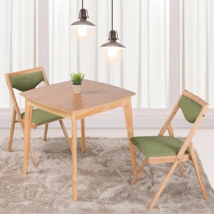 천연원목가구 2인용식탁세트 리빙다이닝 티테이블 애쉬목재 나무의자
