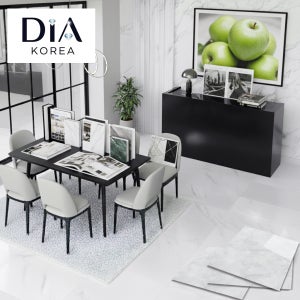 DIA 데코타일 오래쓰고 튼튼한 3T 붙이는 접착식 셀프 바닥 거실 현관 베란다 주방 사무실 마블화이트 TL-07 12장