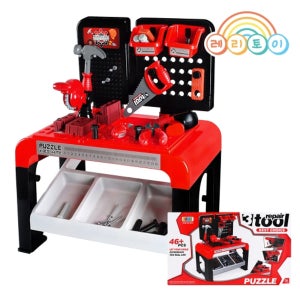 공구놀이 테이블세트 46pcs 유아 어린이 드릴 드라이버 톱 장난감