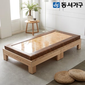 동서가구 로제 황옥 돌침대 보료 1인용 편백나무 침대 SS DF638396