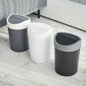 씨에스리빙 프라템 스윙 원형 종량제봉투 휴지통10L