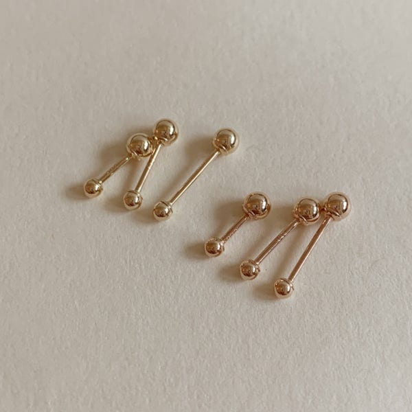 14k 미니 골드 볼 피어싱 2mm 3mm