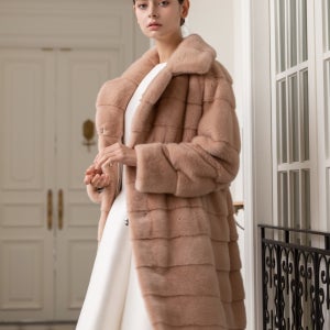 테일러드 롱 밍크코트 C56