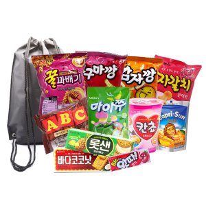 과자세트 선물 꾸러미 스낵 캔디 롯데 해태/칸쵸컵 꿀꽈배기 감자깡 자갈치 카프리썬 마이쮸