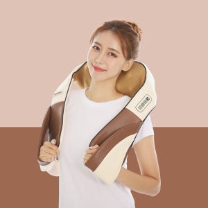 씨아추 무선 목 어깨 안마기 온열 마사지기 MVP-883