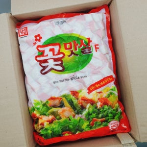 국내제조 꽃맛살F 1박스(2kg x 6팩) 한성기업 냉동맛살 크래미