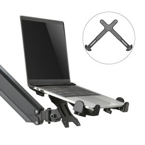 마운트뷰 모니터암 장착용 노트북 암 거치대 받침대 포터블 휴대용 모니터 브라켓