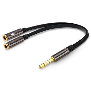 4극 3.5 mm Y자 스테레오 변환 케이블 이어폰 헤드셋 마이크 노트북 태블릿 연결 잭