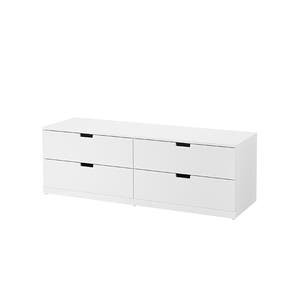 (전국 진행 완제품) 이케아 NORDLI 노르들리 와이드4칸서랍장 화이트