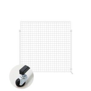 위드금창 이동식 메쉬망 진열대 1200x1200mm 화이트 / 철망 휀스망 매장 제품 진열