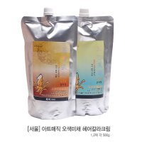 서울화장품 아트매직 오색미채 헤어 칼라크림 1,2제 각500g 오징어먹물 염색,대용량염색약