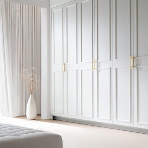 웨인스 화이트 여닫이 붙박이장 [까사리움 웨인스코팅 SE0등급]