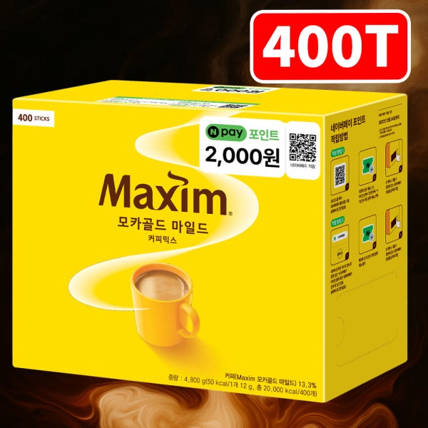 맥심 모카골드 커피믹스 400T +네이버페이