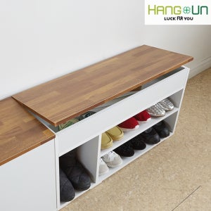 행운가구 허그미 다용도 신발장 800 벤치형 오픈 수납 미니 원룸 틈새