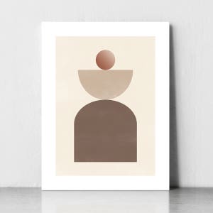 샌드브라운 미니멀리즘 포스터 인스타 북유럽 추상화 그림 액자 A4