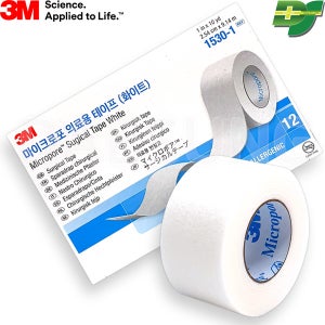 3M 마이크로포 의료용 테이프 1530-1 종이 반창고 12개입