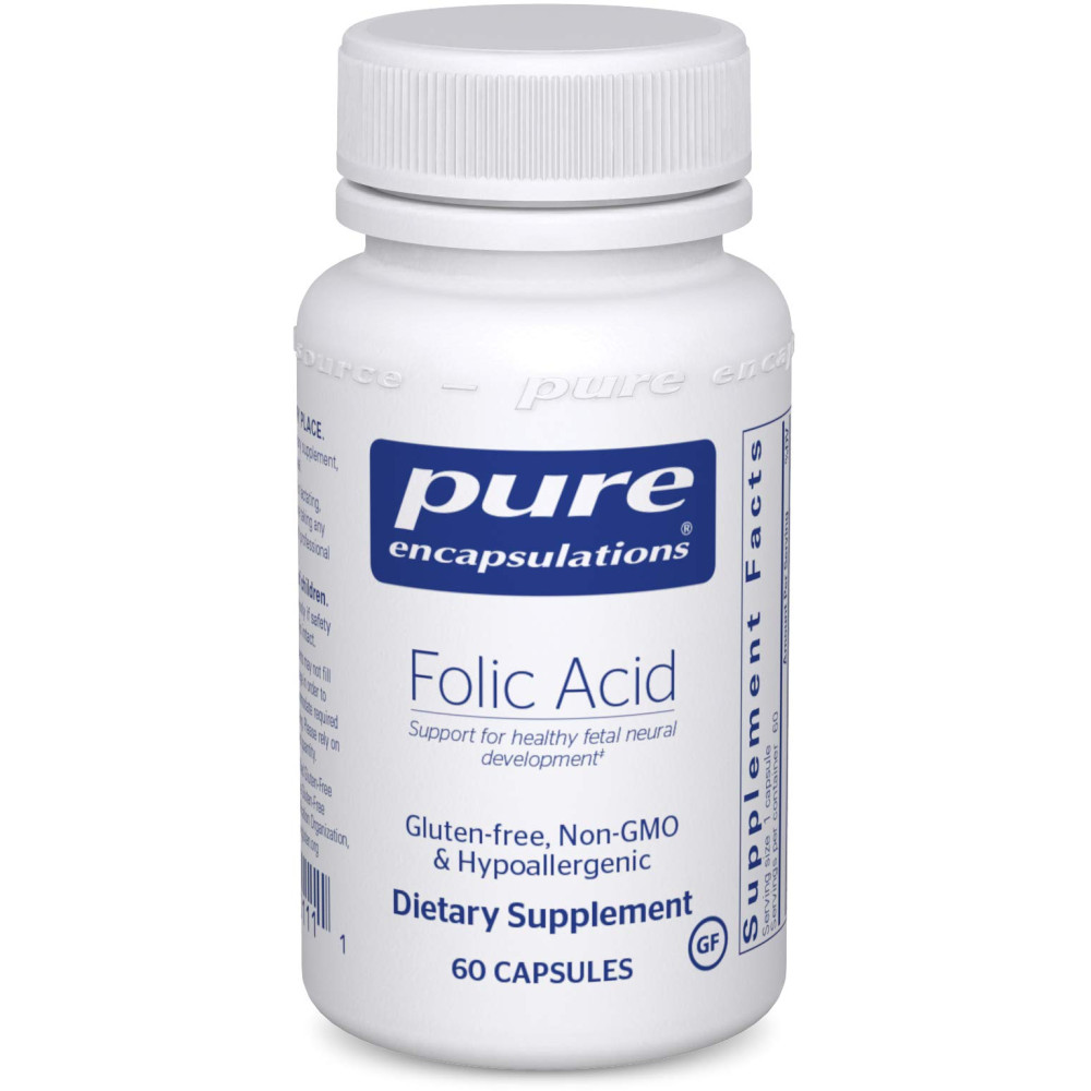 <b>Pure Encapsulations</b> Folic Acid <b>엽산</b> 800mcg 60ea