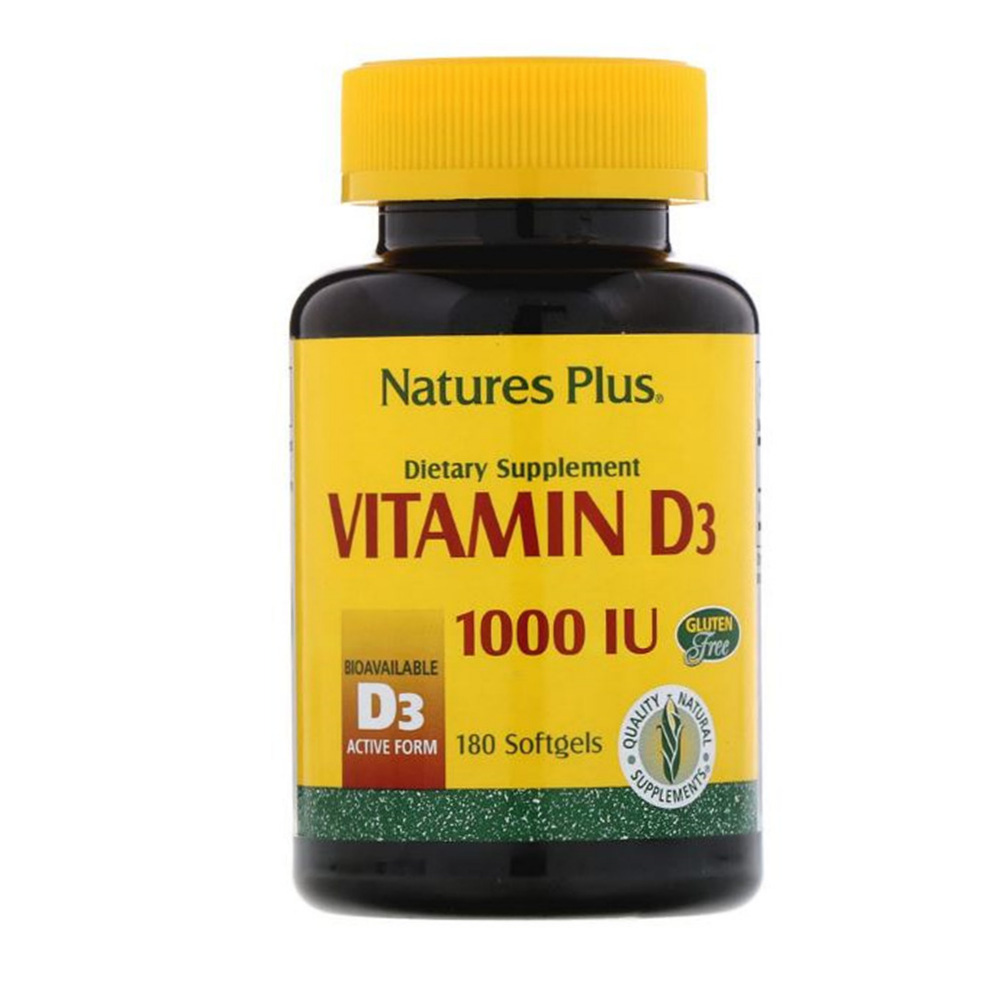 <b>NaturesPlus Vitamin D3</b> <b>네이처스플러스 비타민 D3</b> 1000IU 소프트젤 180정