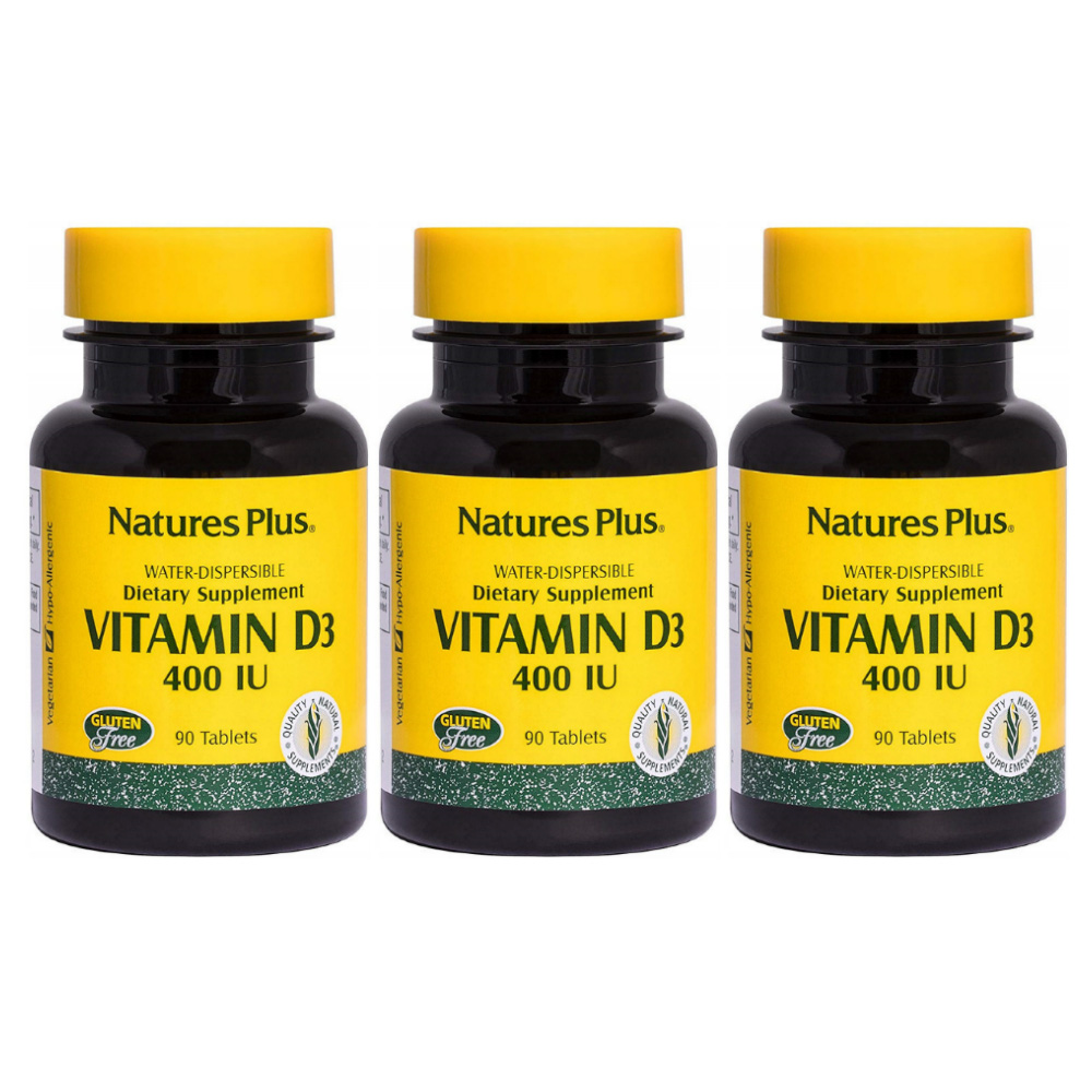 <b>NaturesPlus Vitamin D3</b> <b>네이처스플러스 비타민 D3</b> 400IU 90정 3개