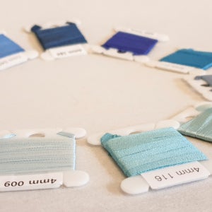 YLI용 실크리본 4mm 리본자수-일본산 실크100%