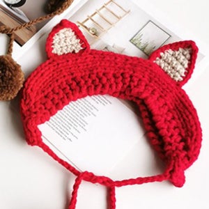 니트비니 신생아꼭지모자