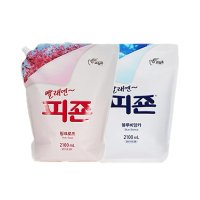 피죤 2.1L 핑크로즈 블루비앙카 섬유유연제 리필 가정용 업소용