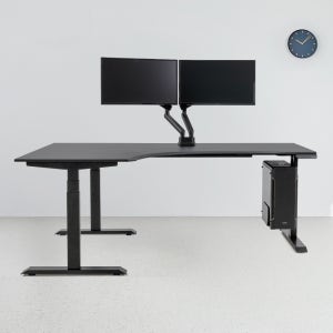 루나랩 L자 ㄱ자 트리플모터 전동 높이조절 높낮이조절 책상