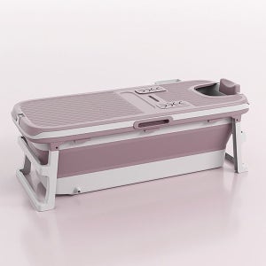 프리미엄 뚜껑 접이식욕조 성인용 가정용 목욕통 이동식욕조 특대형 핑크 PS-149