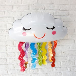 비내리는 구름 은박풍선 / 구름 무지개 풍선 베이비 샤워 풍선 생일 파티 용품 홈파티 두돌상