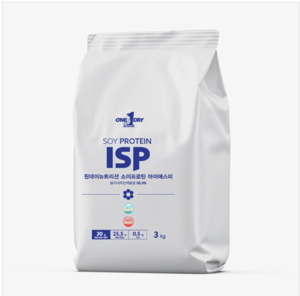 ISP 순수 분리<b>대두단백</b>분말 3kg / 식물성 근육보충제 콩<b>단백</b>질파우더 소이프로틴