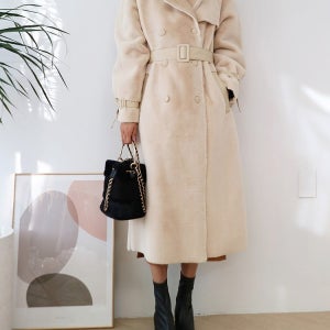 [특가SALE] 모스트 퍼 무스탕 트렌치 코트 (2color)