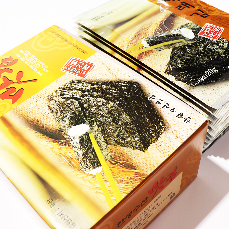 Hansung Fisheries Matgim (Seasoned Seaweed) 10 Packs, 1 Box, Authentic Jaerae-gim, Roasted Gim, Seasoned Gim