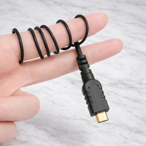 마이크로 HDMI 유연한 케이블 부드러운 초슬림 카메라 모니터 연결선 0.6m, 1개