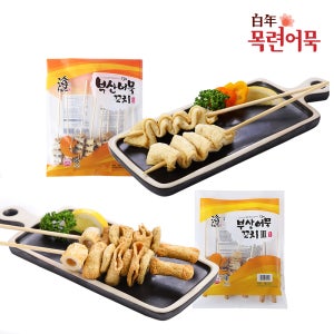 목련어묵 꼬치어묵 [750g X 10봉] 업소용 대용량 부산오뎅 사각 모둠 종합 꼬지