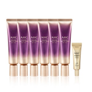 [10% 슈퍼적립] AHC 에이지리스 리얼 아이크림 포페이스 30ml 6개+앰플이아이크림 7ml