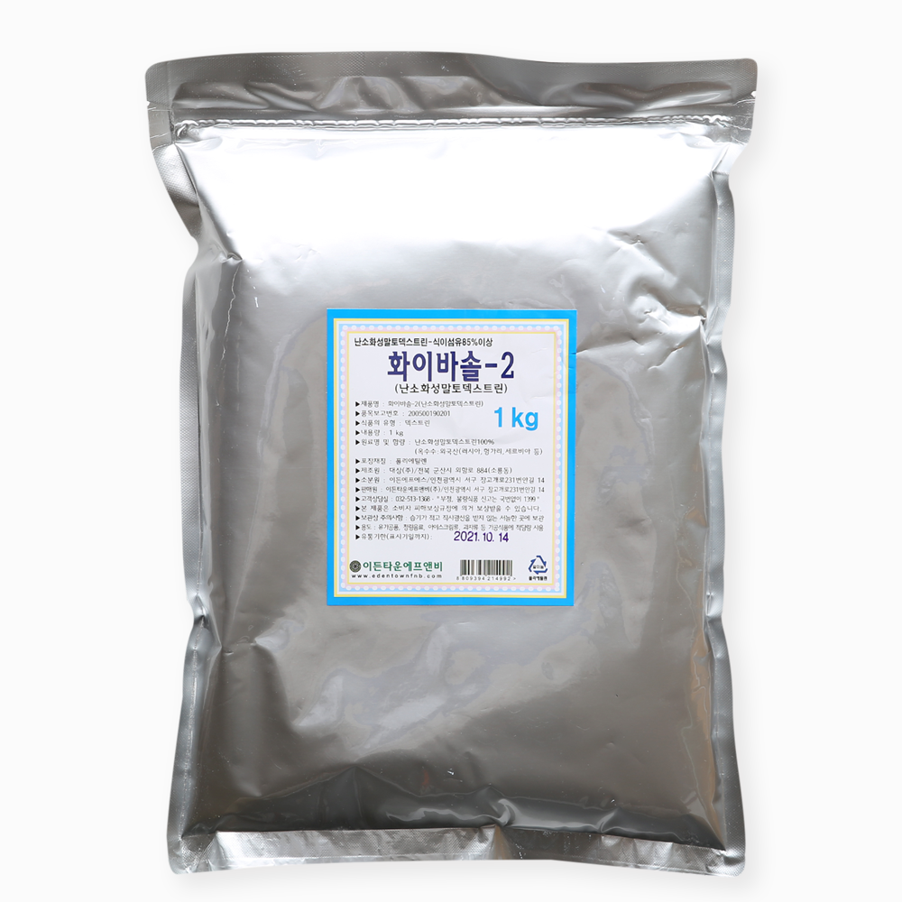 이든 화이바솔-2 1kg 화이바솔2에이지 <b>난소화성 말토덱스트린 식이섬유</b>