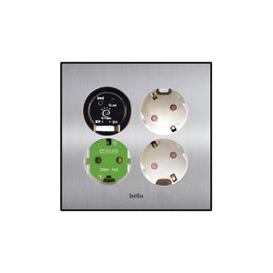 위너스 대기전력 자동차단 매입 콘센트 3구 벨로 실버