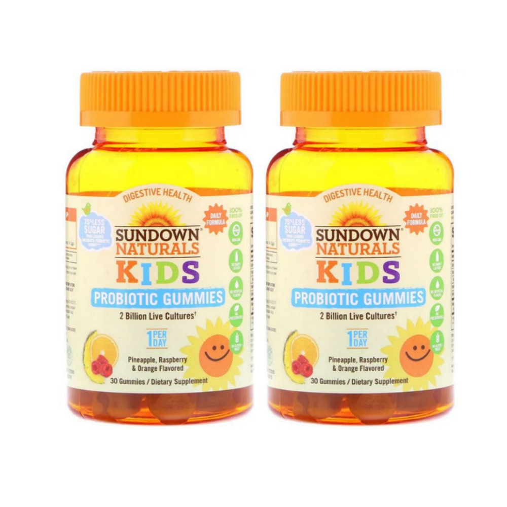 Sundown Naturals Kids 선다운 <b>내추럴 키즈</b> 프로바이오틱 구미 과일맛 30정 2팩 Probiotic Gummies