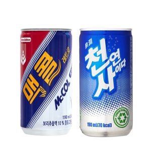 일화 맥콜 + 천연사이다 190ml X 각30캔