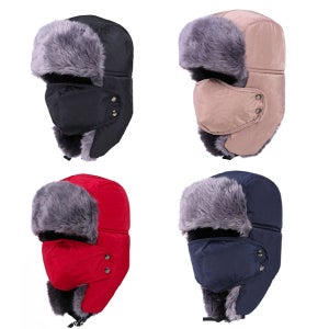 WH 겨울 군밤모자 방한모자 귀달이 방한모 마스크포함